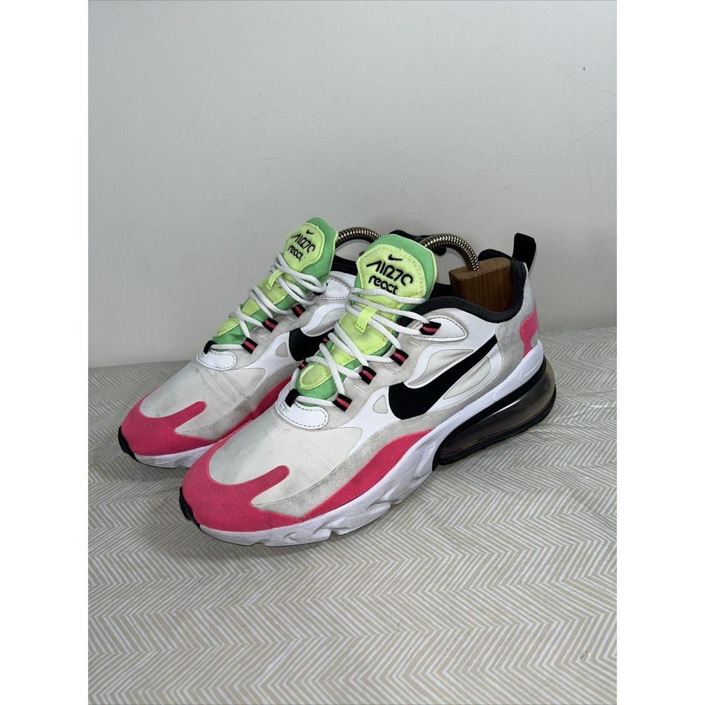 Nike Air Max 270 Women's 9.5 React Hyper Pink Athletic Sneakers Shoes Comfort